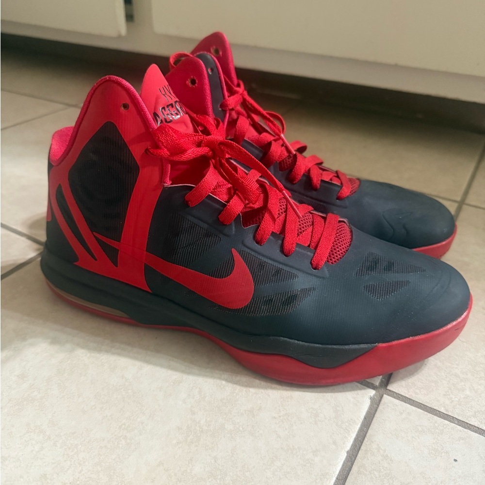 Nike Red and Black Basketball Shoes